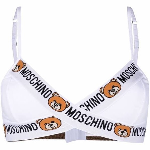 Moschino Other - NWT - Moschino White Logo Bralette with Bears (Sz LARGE)